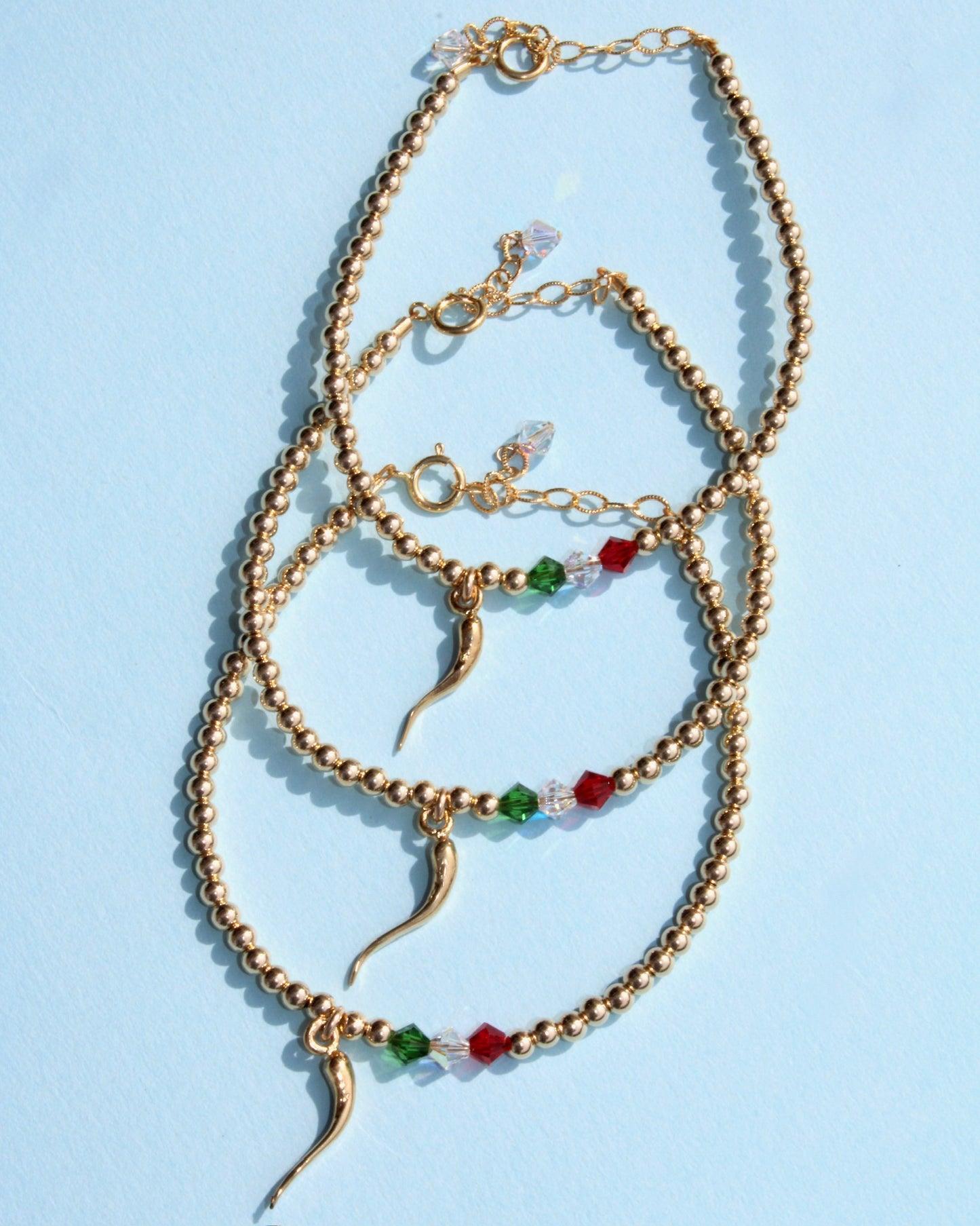 The Italian Horn & Flag Bracelet