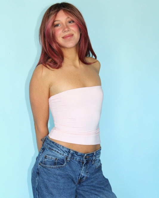 HZL Tube Top // Pale Pink
