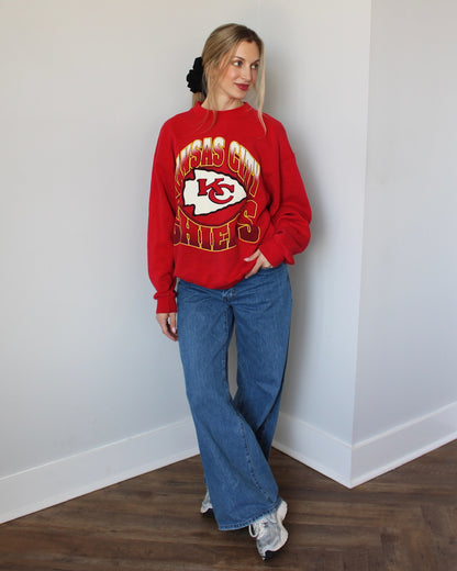 Evi11 Twin Vintage Crewneck - Chiefs