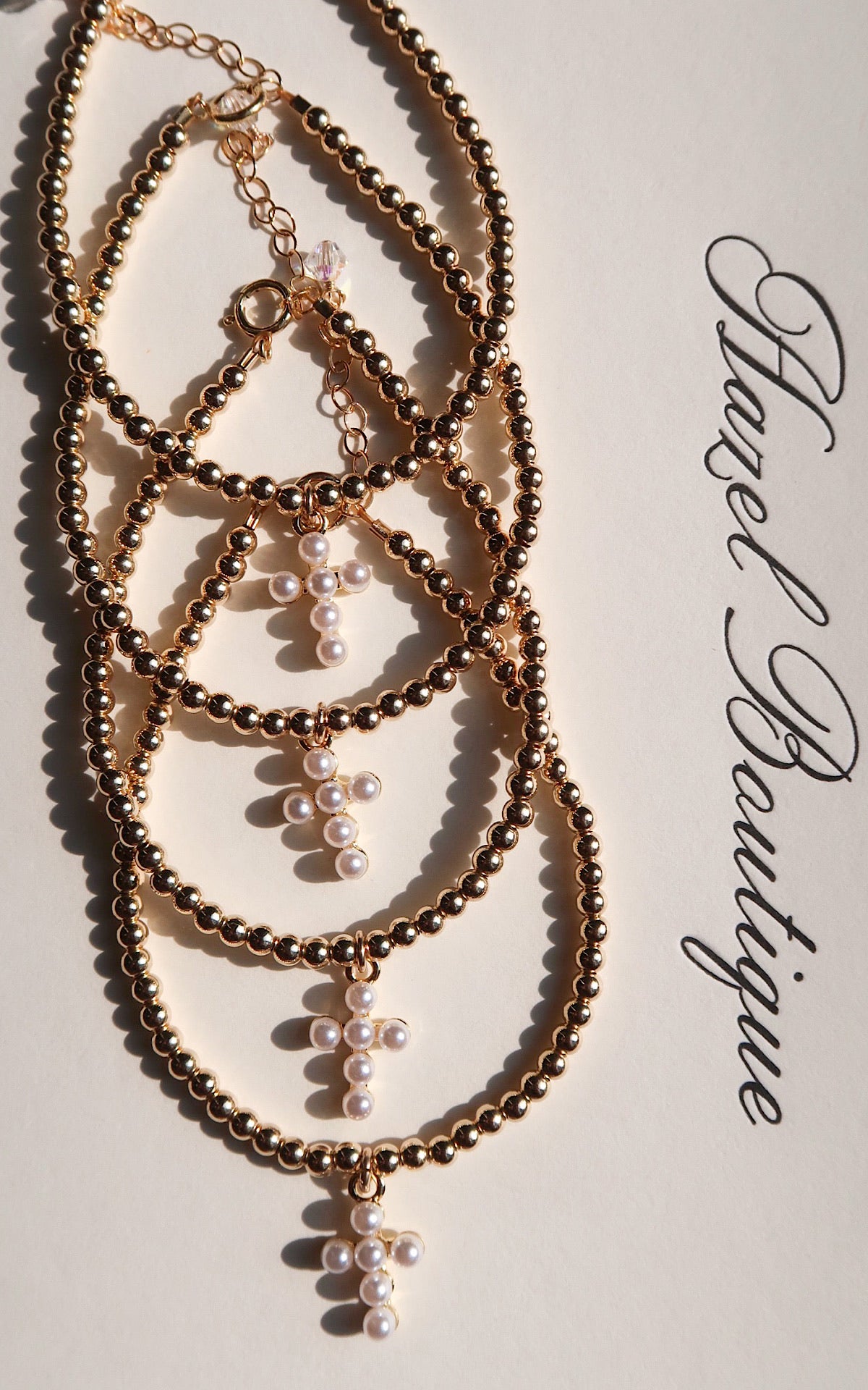 Pearl Cross Bracelet