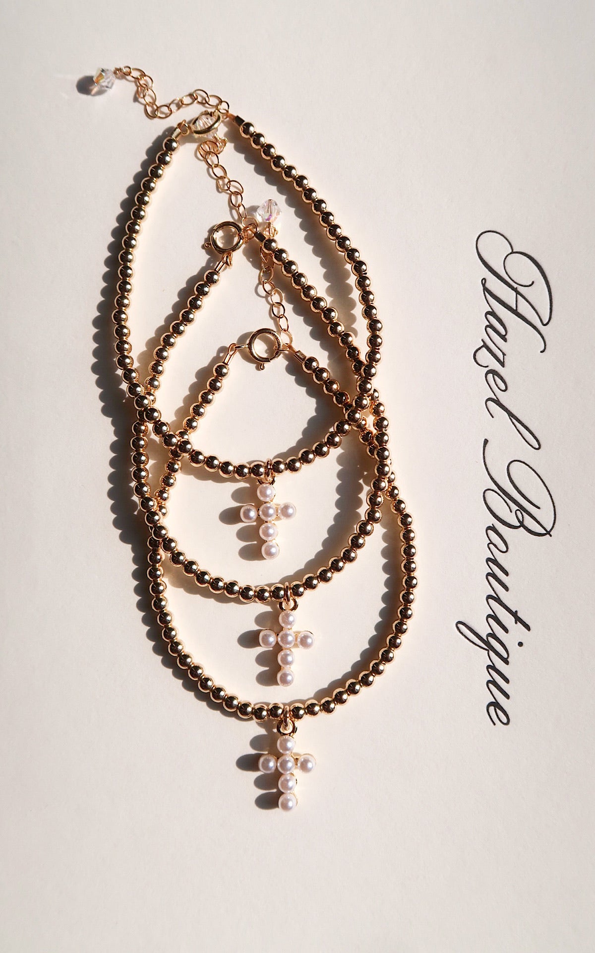 Pearl Cross Bracelet