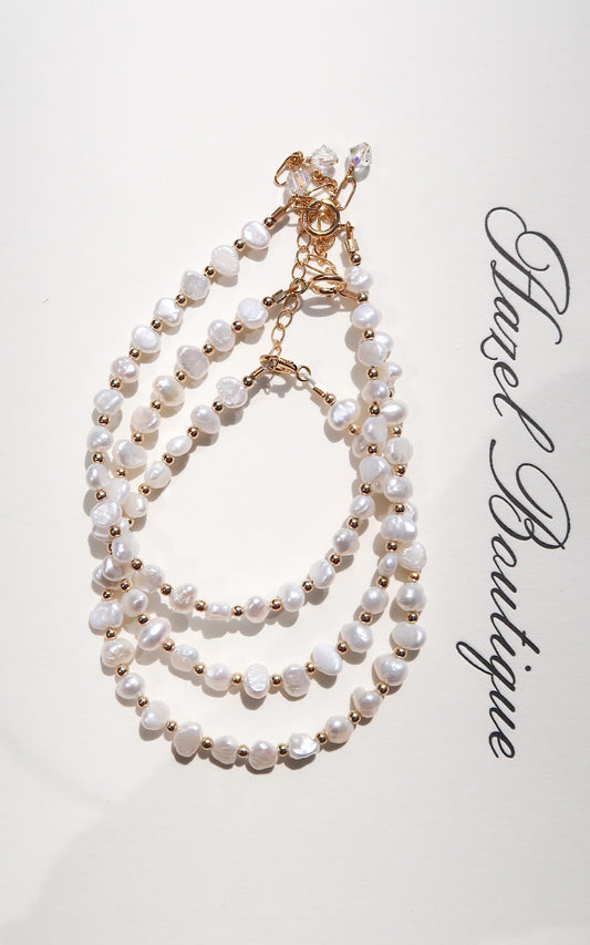 14k Gold Ocean Pearl Bracelet