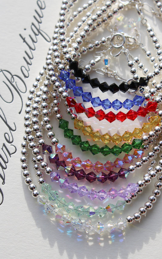 Sterling Silver Crystal Bracelet