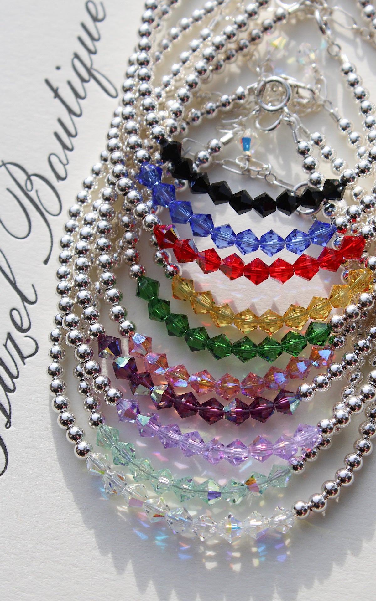 Sterling Silver Crystal Bracelet