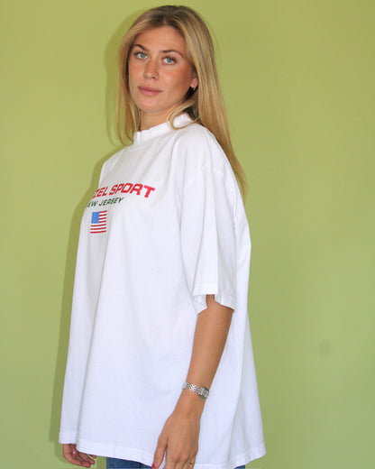 The Hazel Sport Tee // White