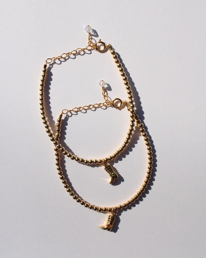 14K Gold Filled Cowboy Boot Bracelet